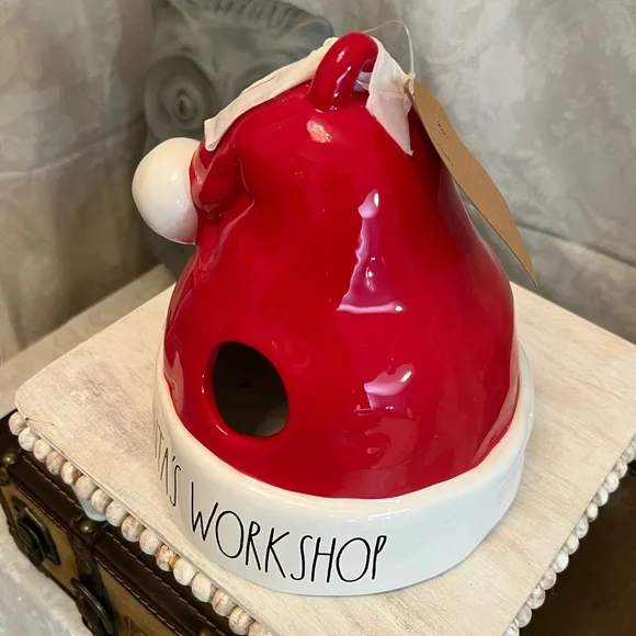 Rae Dunn "SANTA'S WORKSHOP" Birdhouse